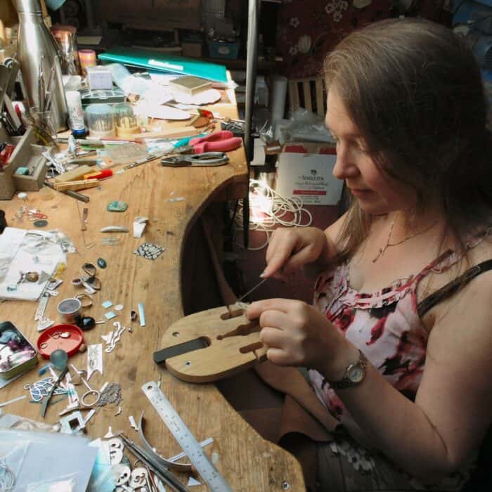Jewellery at their work bench